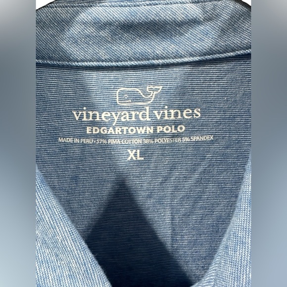 Vineyard Vines Men’s XL Polo Heather Blue - Picture 5 of 6